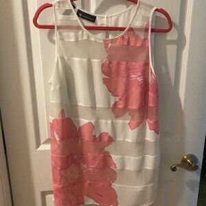 INC sheer floral tank top